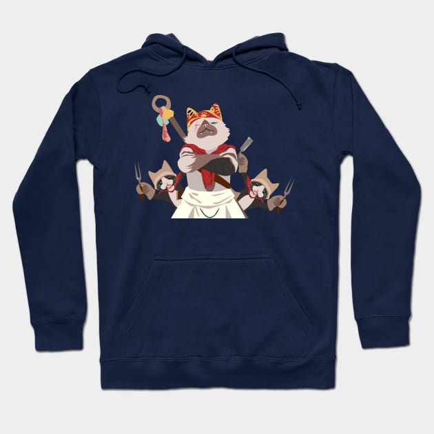 Monster Hunter World: Meowscular Chef Hoodie by DigitalCleo